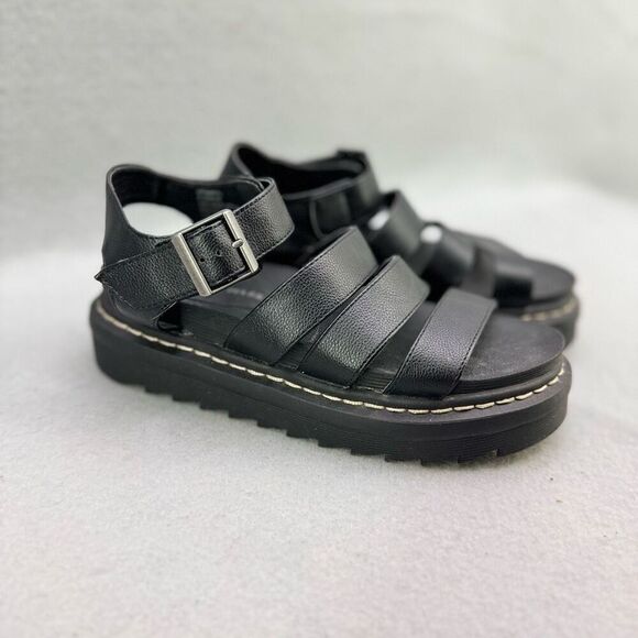 Sincerely Jules Model "Daring" Black Chunky Platform Sandals Women's Size 6 - Picture 1 of 8